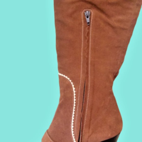 $1755! DSQUARED2 PIRATE!!!  SUEDE DUO BOOTS!~FOLD OR OVER KNEE- 9 1/2-10 - Picture 9 of 11